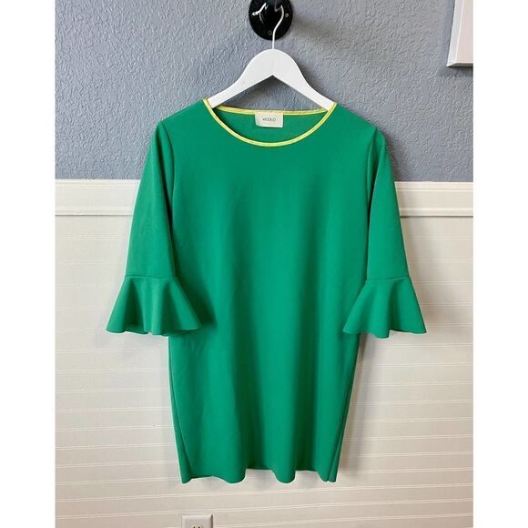 Vicolo Green 3/4 Bell Sleeve Relax Fit Tunic Size Large - Picture 6 of 8